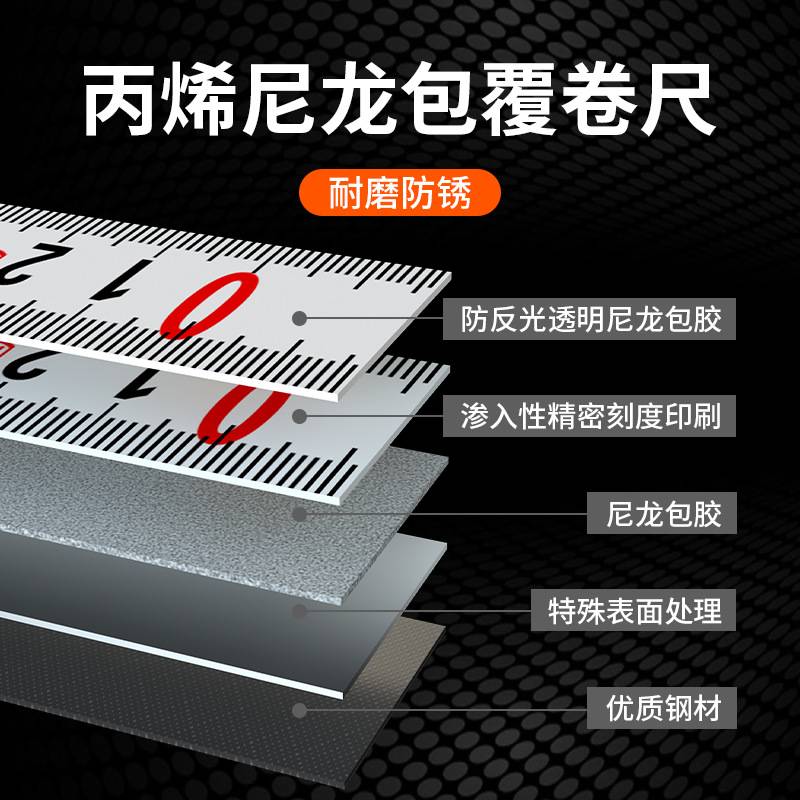 钢卷尺50米防水耐磨尼龙 工程大卷尺100米30量地丈量钢架百米盘尺