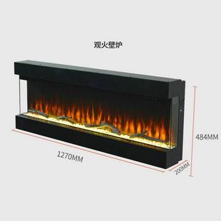 取饰柜壁炉 壁ED仿真火焰壁炉装 欧美三面RYJ 903观火炉全L玻壁挂式