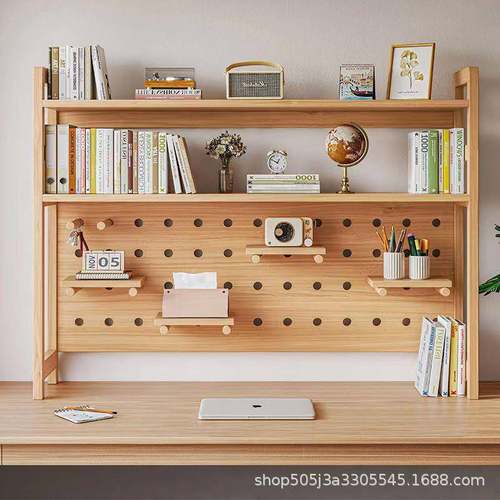 实木桌面置物架桌上书架书办桌多层分层纳架桌子桌面摆件学公习桌