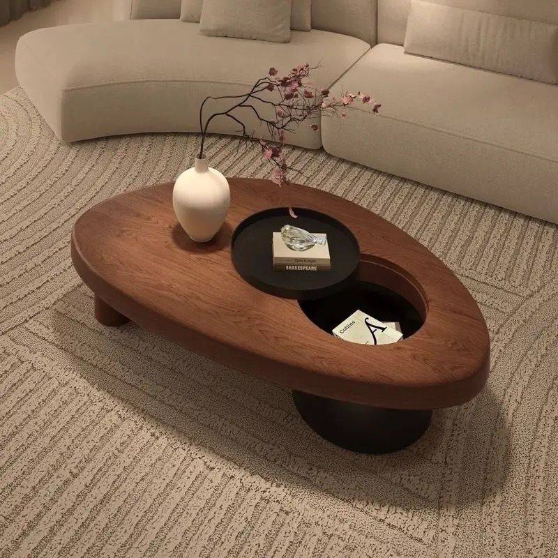 古风实木茶几茶桌家用客厅2024异形新款简约小户型创意原木桌