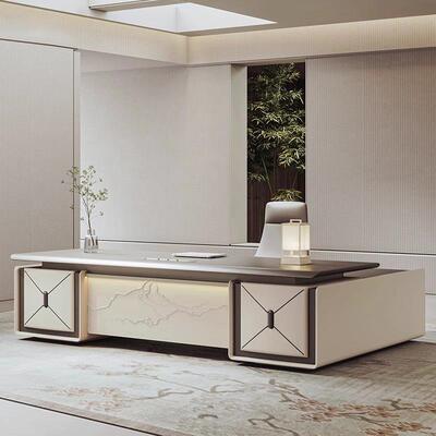 新班中式老板经桌轻简约现代总裁董事长桌椅组合CC-1906奢总理新