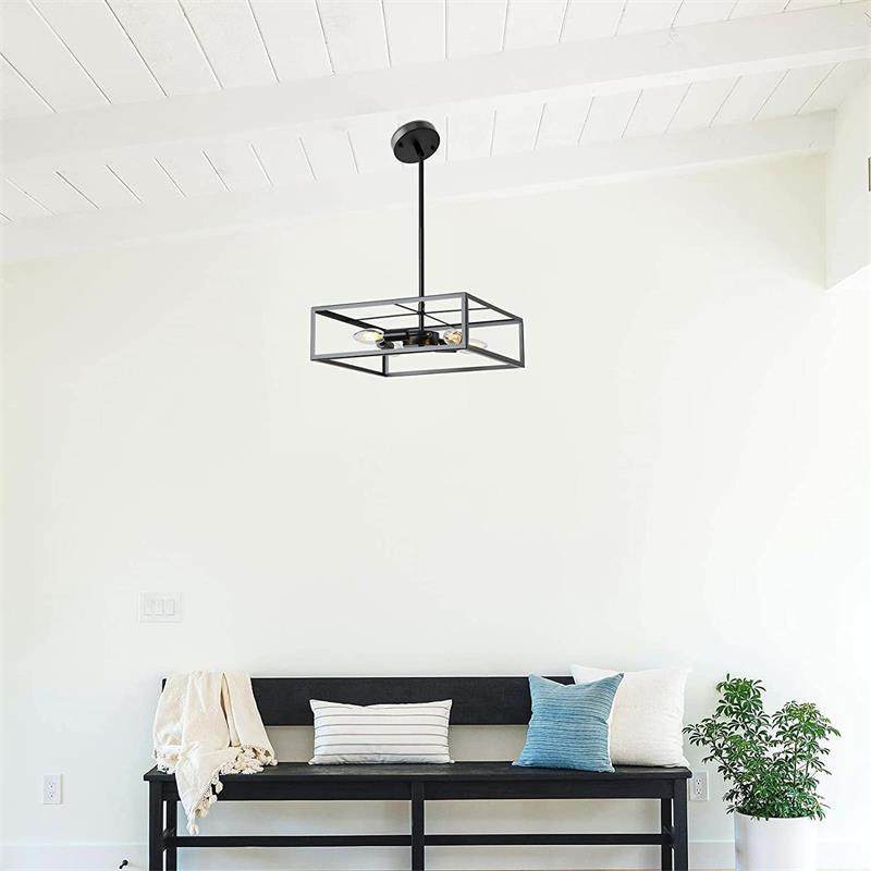 美式吊灯卧室设计创意复师古客工业风铁艺黑样板间厅书房餐QL1023,家装灯饰光源,智能吊灯,淘宝优惠券,粉丝福利购,淘宝优惠卷