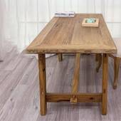 老榆客厅书桌复桌面做旧木木AFB家具办公古室茶台木质风化茶桌实