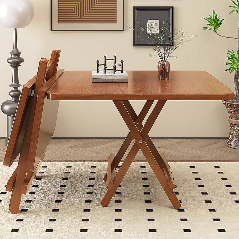 折叠桌子家用饭桌户外便携式出租房餐桌小户型可收纳摆摊小四方桌