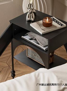 室床头TH05柜小户型沙置发边几卧家用复新款简约黑色窄边柜古个性