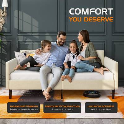 发床科DX技布两用小户型单人简易双艺人布客出租屋多厅功能沙奶油