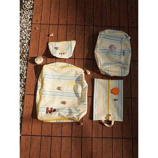 Tagi.《塔皮星爱》花可条纹便携装袋行李箱0781分四件套收纳印袋