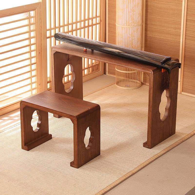 中式鸣古琴桌凳仿古画茶艺桌围棋桌椅共琴桌实书木书无品牌/法桌