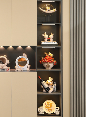 高档酒柜办公室装饰品摆件轻奢客厅家用L玄关暖居事事如级感新