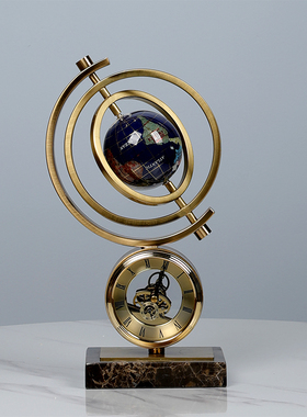 北欧轻奢b办公室摆件客厅桌面电视柜装饰品创意地球仪乔迁毕业礼