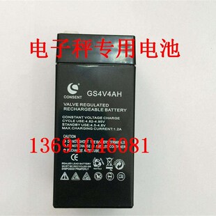 CONSENT蓄电池 GS4V4AH电子称 台秤 香山金叶电子称专用蓄电池