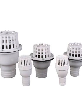 白色塑料底阀止回阀 汽油机水泵柴加厚过滤 软管1寸2/3/4笼头龙头