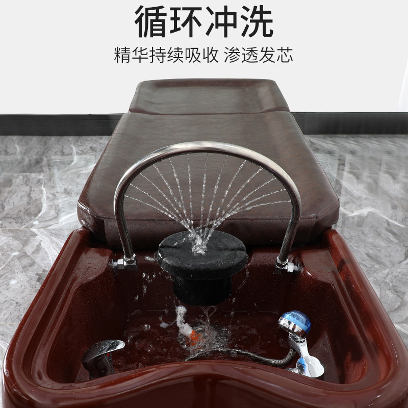 全躺泰式按摩洗头床发廊专用理发店平躺头疗水循环香薰足浴冲浪床