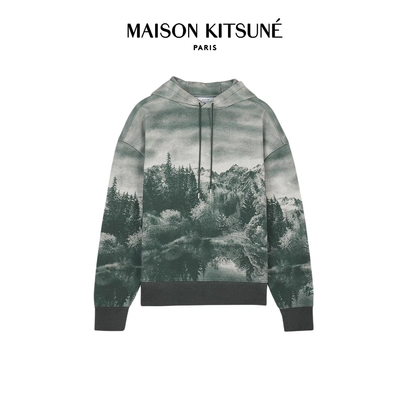 Maison Kitsune小狐狸秋冬宽松印花连帽卫衣男长袖时尚外套