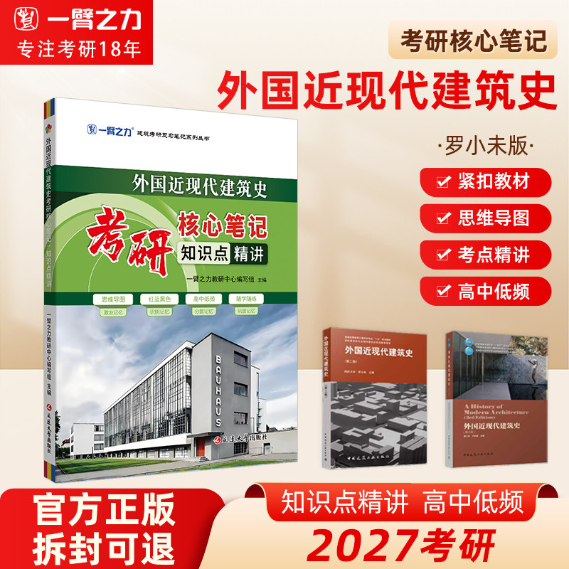 一臂之力外国近现代建筑史罗小未考研核心笔记知识点精讲建筑考研资料高分笔记中外公共建筑思维导图真题考点速记