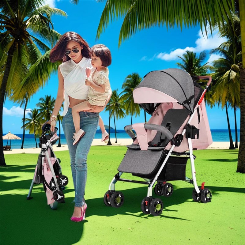 新生儿婴儿车可坐可卧,折叠,超轻方便,K简单的旅行和行走婴儿车