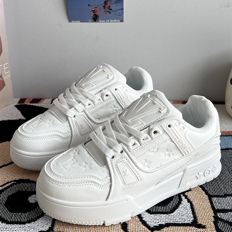 白色鞋子男鞋增高板鞋男款小白鞋 夏季J新款透气情侣高级休闲鞋女