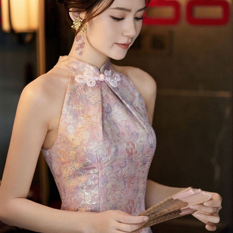 晨袍新中式旗袍女敬酒服新娘订婚礼服高端轻奢小众国风连衣裙