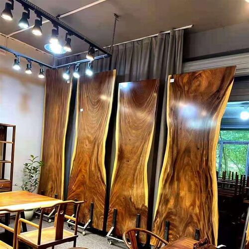 胡桃木大板茶桌整k块大板办公桌原木茶台实木会议桌自然边书桌画
