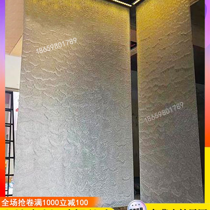金属网水幕墙钢丝网水景帘瀑布简约水帘墙M流水背景墙喷泉钢网水