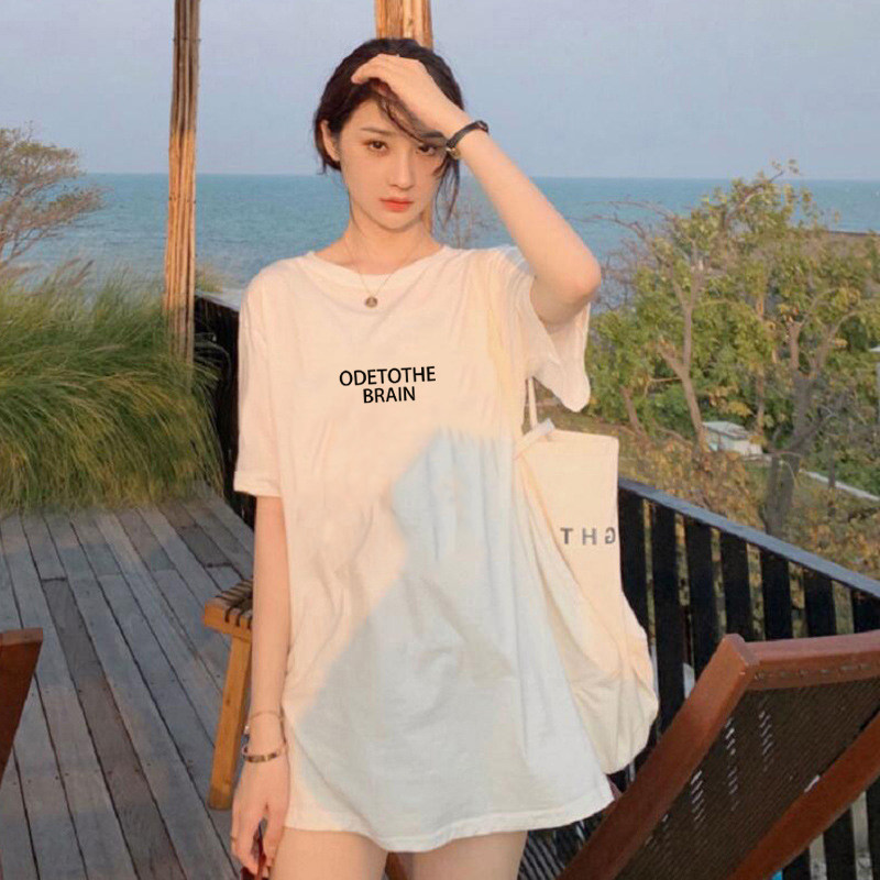 夏季新款韩版2022纯棉短袖t恤女中长款宽松大码显瘦休闲百搭上衣