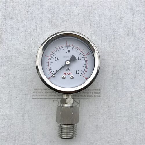 压力 1.6mpa 不锈钢压力表 直径68mm 加接头螺纹ZG1/2  径向 16kg