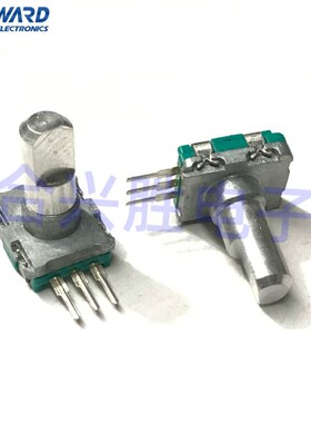 台湾福华EC11旋转编码器 德生pl600 pl660飞梭调台旋钮 轴长15mm