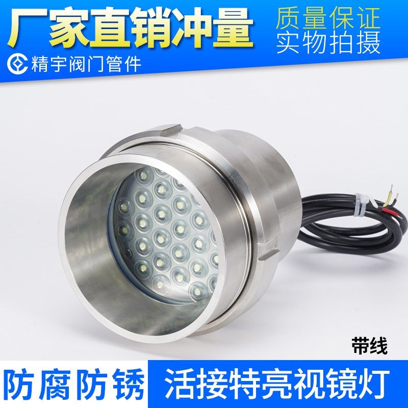 304不锈钢LED防爆视孔灯 BSD反应釜视镜灯密闭容器探照灯照明内视