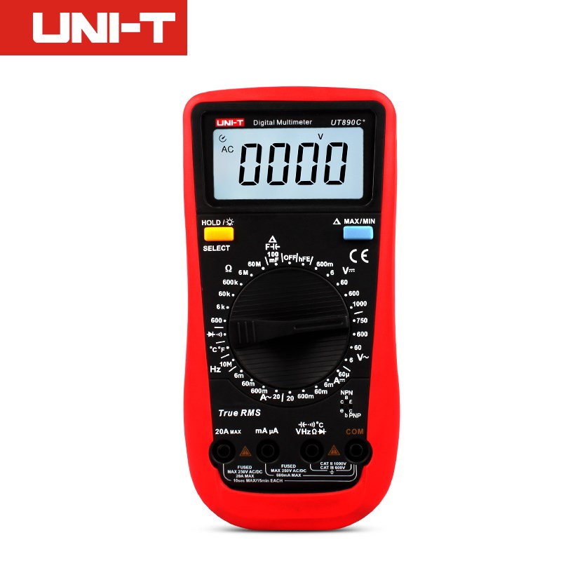 优利德万用表UT890C数字高精度电子电工万能表数显式UT890D万用表