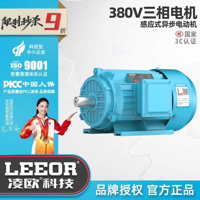 凌欧三相异步电动机380V电机0.75/1.1/1.5/2.2/3/4/5.5/7.5KW千瓦图片