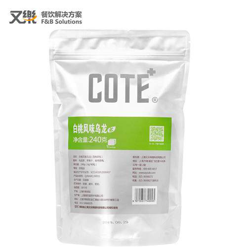 COTE又乐白桃乌龙 冷泡茶基茶 蜜桃乌龙 四角茶包40包*6g/袋