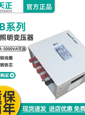 天正JMB-500/1000/2000VA铜 380 220变36 24 12 6行灯照明变压器