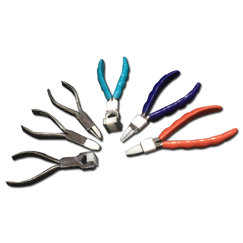 不锈钢尼龙平口钳子塑料钳金银铜绕线di手工钳不伤线首饰打金工具