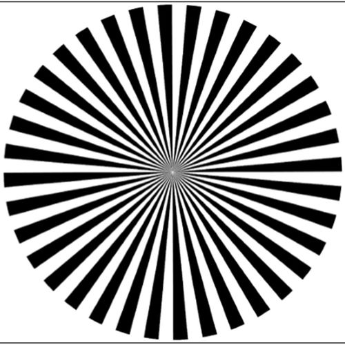 镜头焦距测试图卡(36扇区)对调焦测试图标定板chart