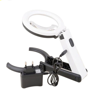 12个LED灯可折叠带照明放大镜手持外接电源电池两用生产