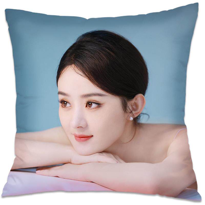 与凤行抱枕赵丽颖美女明星周边双面靠枕被子两用枕头照片diy定制