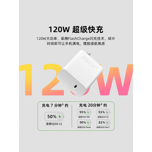 9pro手机neo插头双T 120w充电器适用iqoo11 10超级闪充z5x爱酷7