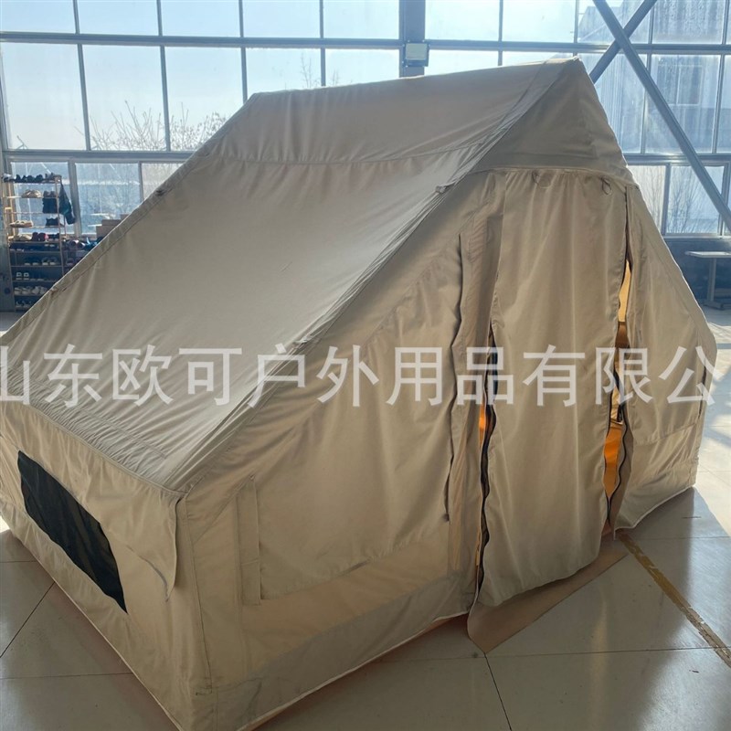 充气户外露营帐篷大人一体式屋脊帐篷野营帐篷全套沙滩冰钓鱼