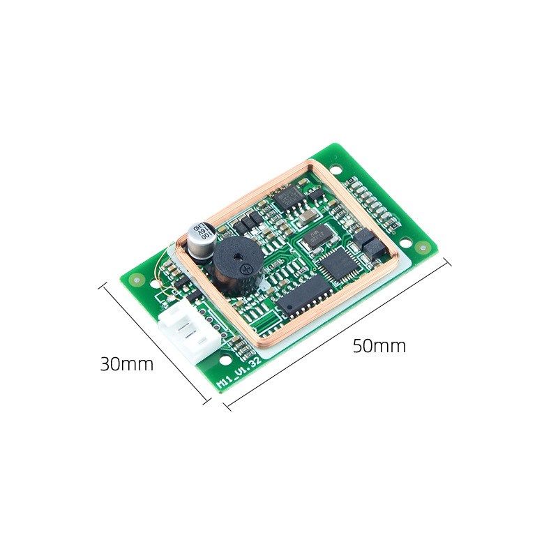 RFID读卡模块双频二合一ID卡+IC卡读卡器嵌入式刷卡模块RS232接口