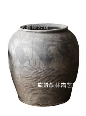 大陶罐落地花盆陶缸大号庭院老花盆粗旧陶仿古罐子古董水陆翁缸