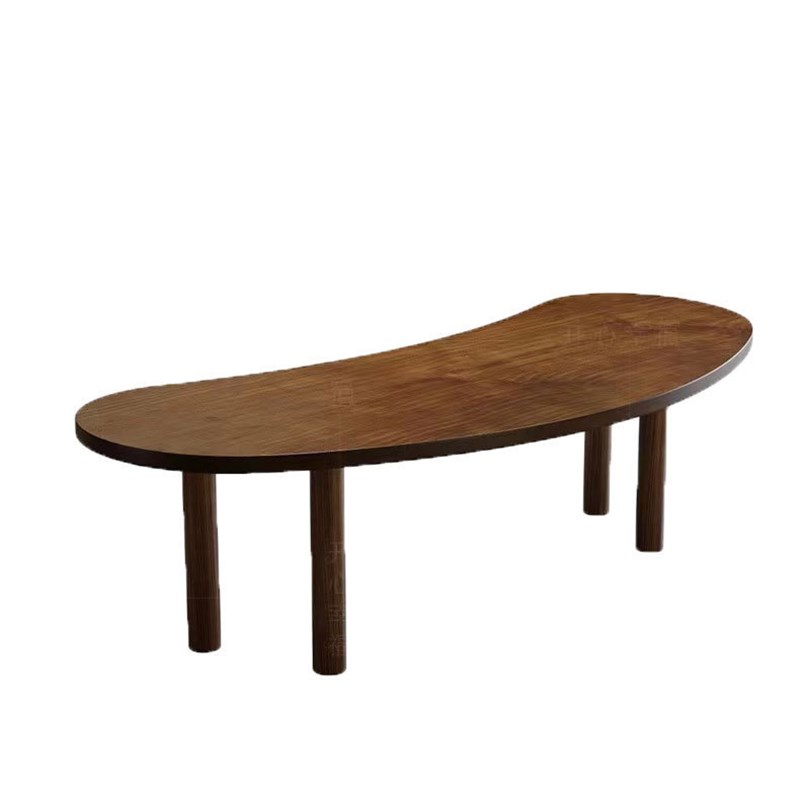 新中式实木茶桌创意弧形茶台简约卧室阳台茶桌椅组合家用客厅茶几