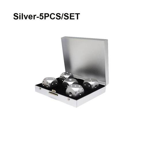 跨境5 Aluminum Golden Dice Of Different Styles Portable