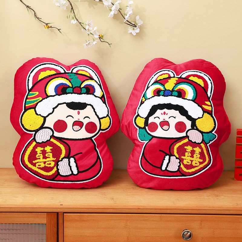 压床娃娃一对结婚专用高级感装饰新款高档喜字抱枕婚庆用品大全