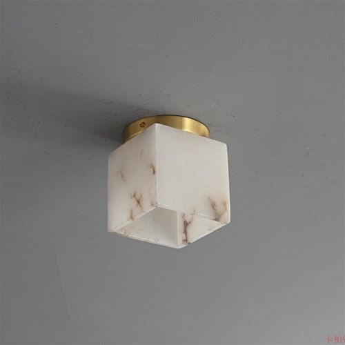 现代简约全铜云石走廊过道门厅吸顶灯轻奢入户玄关衣帽间小吸顶灯