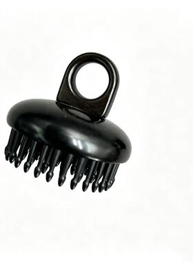 紫光檀木指环经络梳 圆头齿头皮按摩器家用洗头按摩梳养生小木梳