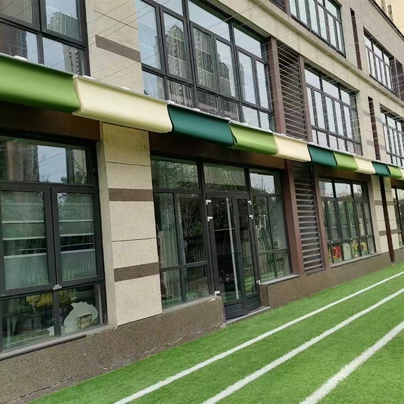 波浪式可伸缩遮阳网天幕遮阳篷  户外遮阳篷伸缩式波浪天幕防雨布