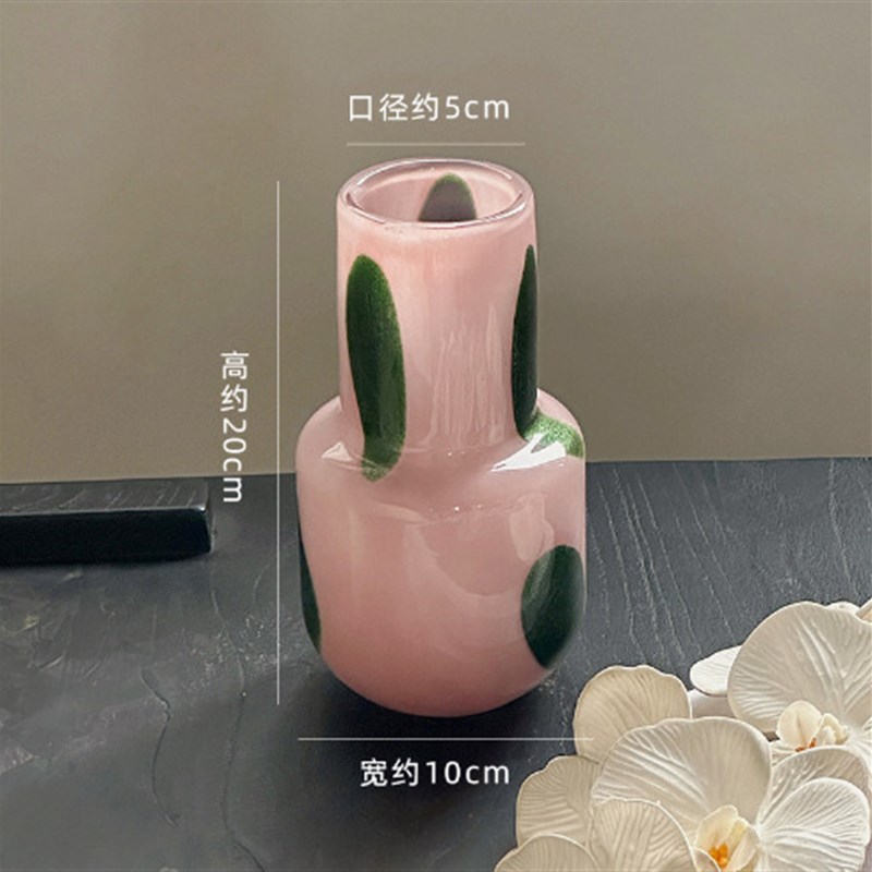 博西家居网红款玻璃芬顿花瓶高级感客厅水养插花装饰花器高档民宿