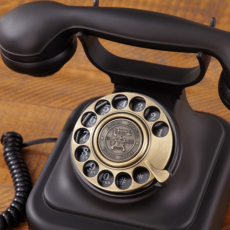 派拉蒙1928欧式仿古复古电话机旋转拨盘固定电话家用酒店豪华座机