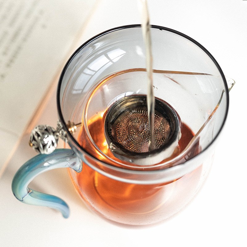 茶漏茶滤不锈钢茶水分离器玻璃泡茶过滤器日式茶隔滤网茶配件