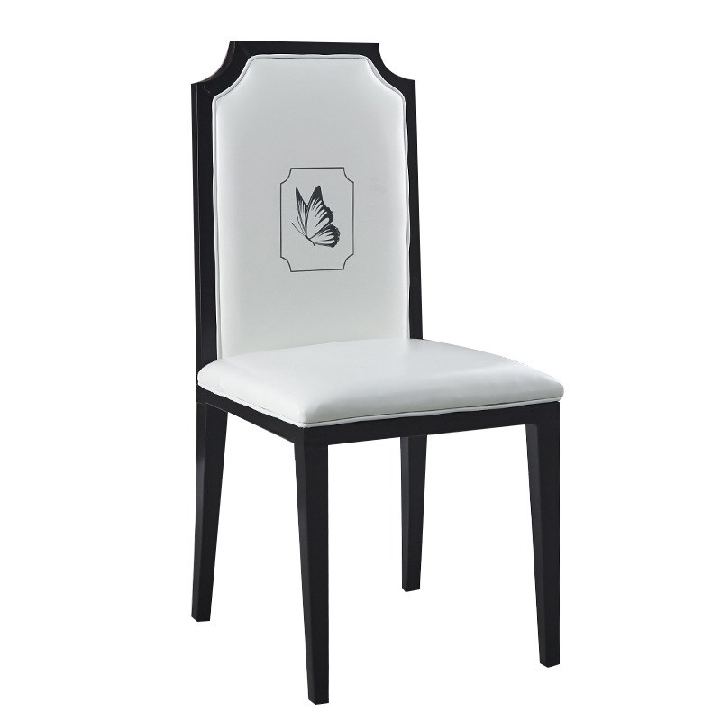 酒店餐椅茶餐厅饭店包厢现代古典简约铁艺宴会厅靠背椅新中式椅子